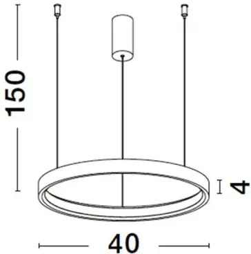 LED luster Perrine 40 zlaté