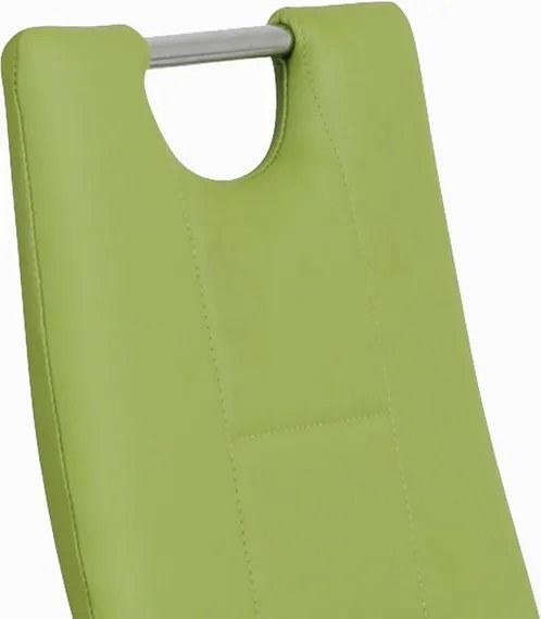 Jedálenská stolička Melania, zelená ekokoža