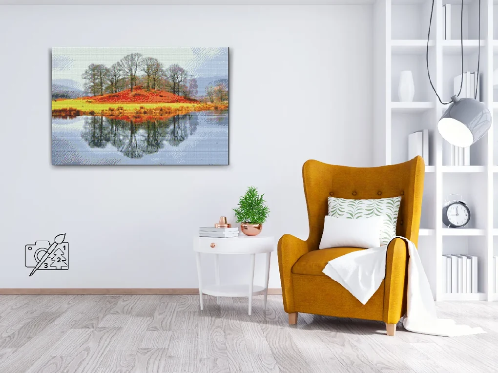 Gario Diamantové maľovanie Jazerná oblasť Cumbria, Veľká Británia Rozmery: 60 x 40 cm, Rámovanie: Iba zrolované plátno, Diamanty: Okrúhle