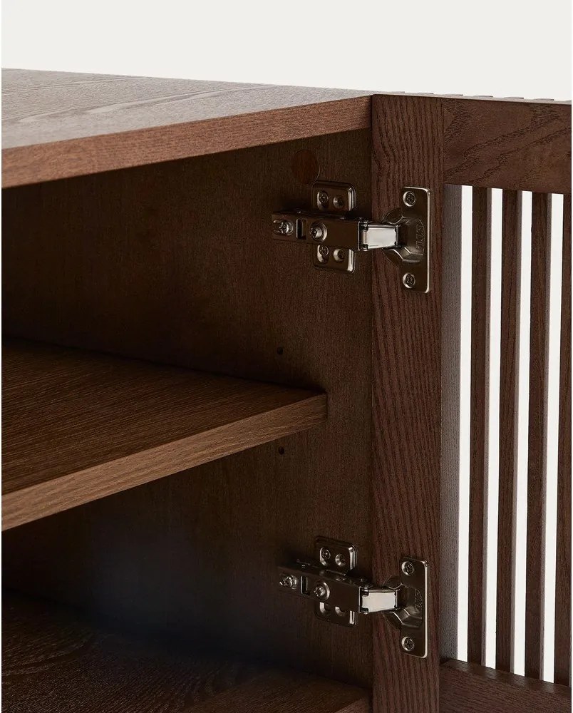 Tmavohnedá skrinka na topánky v dekore jaseňa 98x50x43 cm Beyla – Kave Home