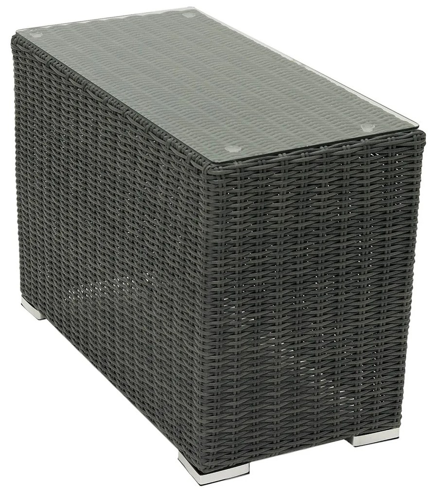 DEOKORK Ratanový stolek bočný SEVILLA (antracit)