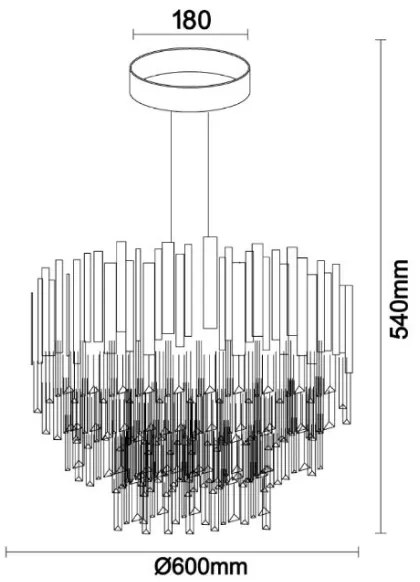 Brilagi - Prisadený luster PLAZA 9xE14/40W/230V