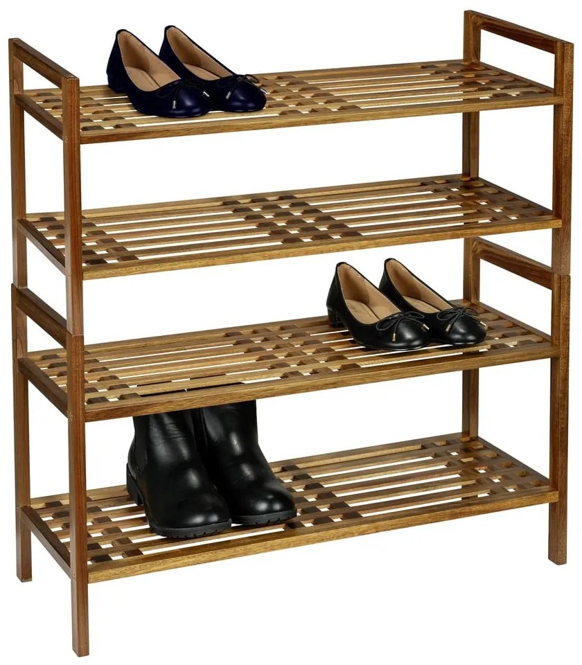 Stojan na topánky z masívu akácie v prírodnej farbe 69x40,5x27 cm Fondi – Wenko