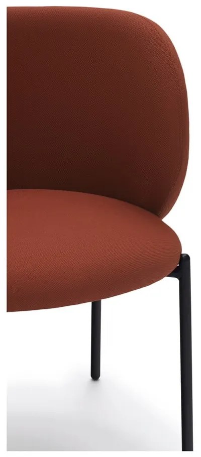 Červené čalúnené jedálenské kreslá v súprave 2 ks Mogi – Teulat