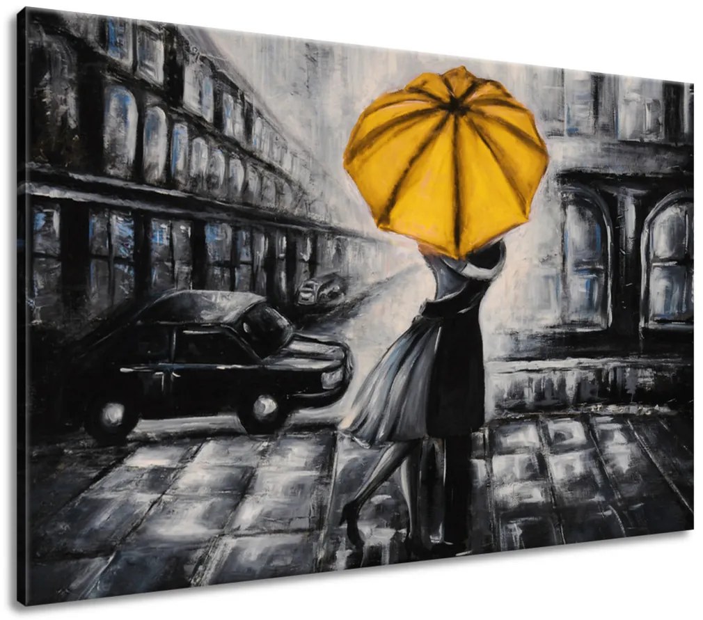 Gario Obraz na plátne Žltý bozk v daždi Rozmery: 90 x 60 cm