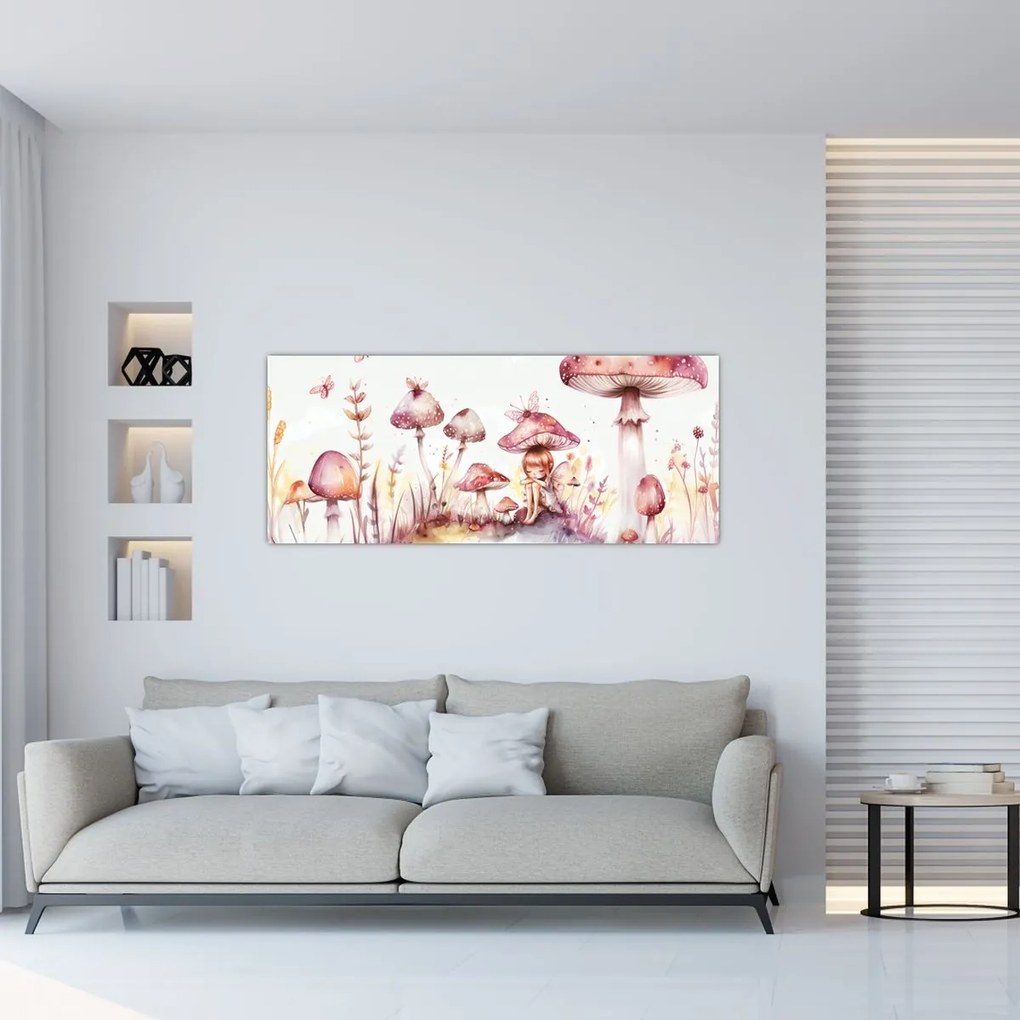 Obraz - Ružová víla (120x50 cm)