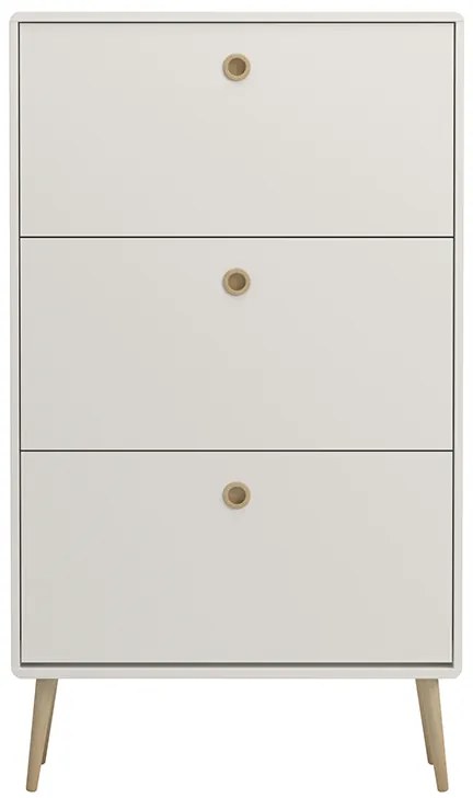 AKCIA Biela výklopná skrinka na topánky PRIMO II. akosť