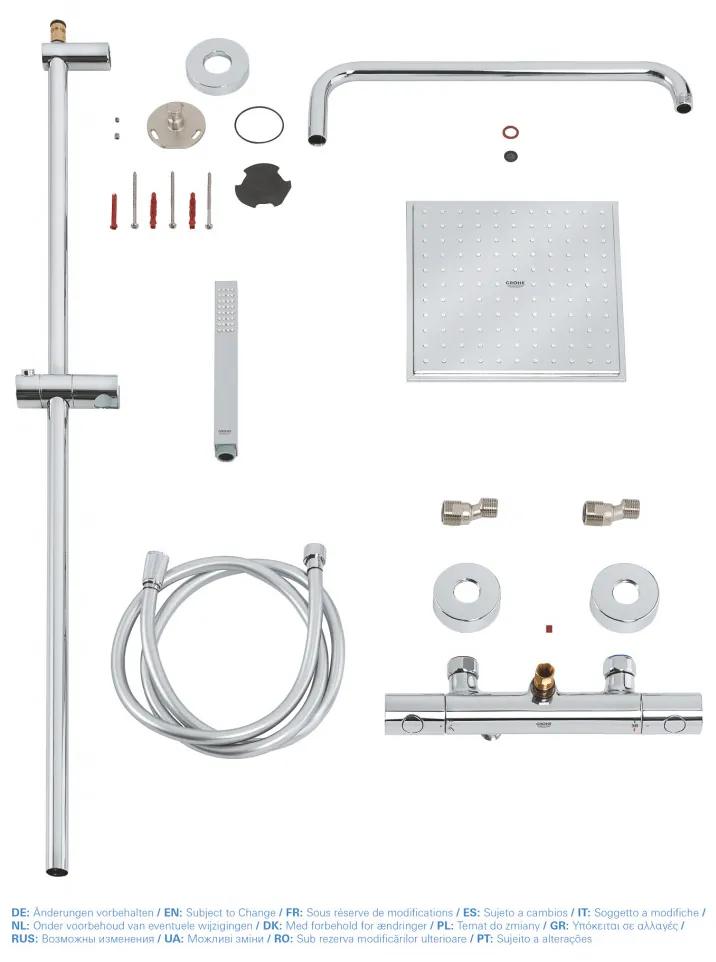 GROHE Euphoria System 230 - Sprchový systém s termostatom na stenu, chróm 26187000