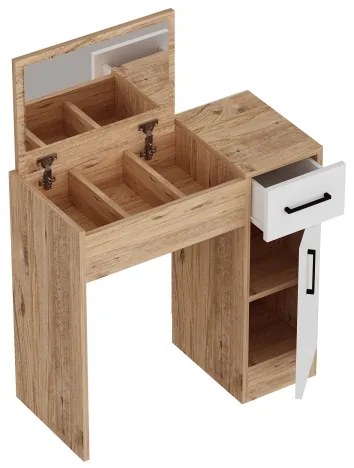 Toaletný stolík INCI 108,8x77 cm borovica atlantic/biela