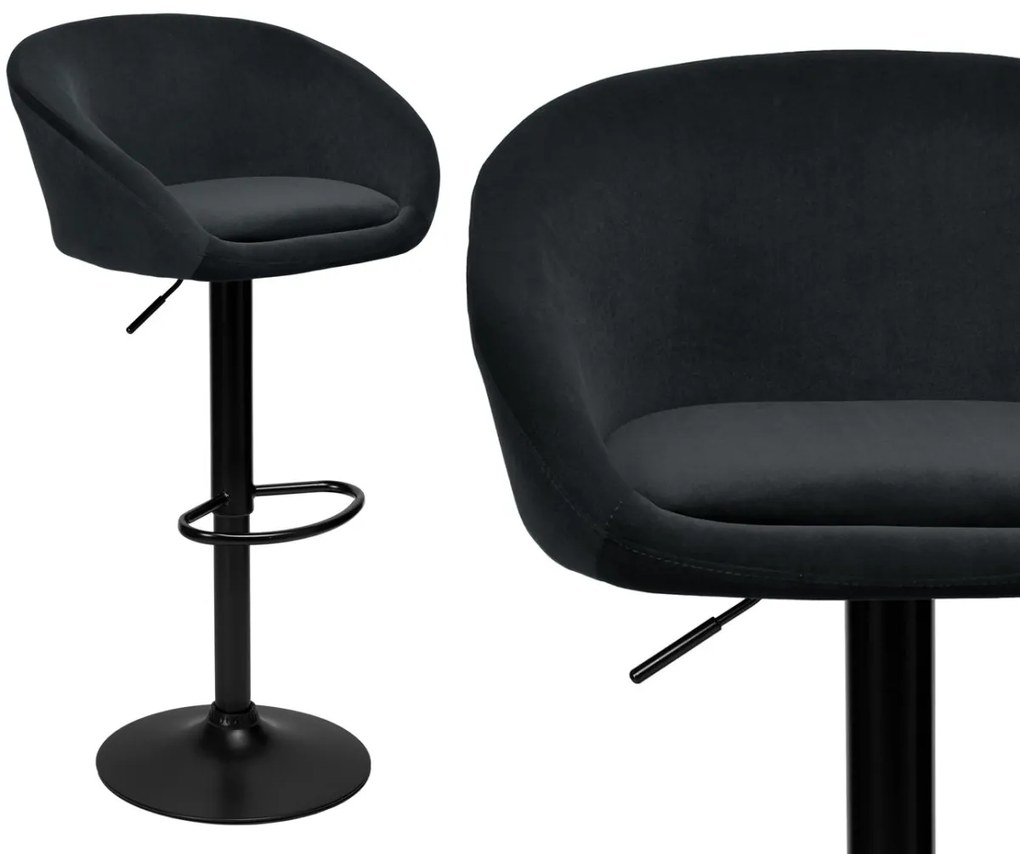 Barová stolička Paterson čierna