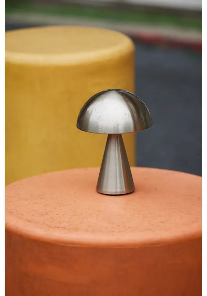 Tmavosivá LED stmievateľná stolová lampa (výška 20 cm) Mush – Hübsch
