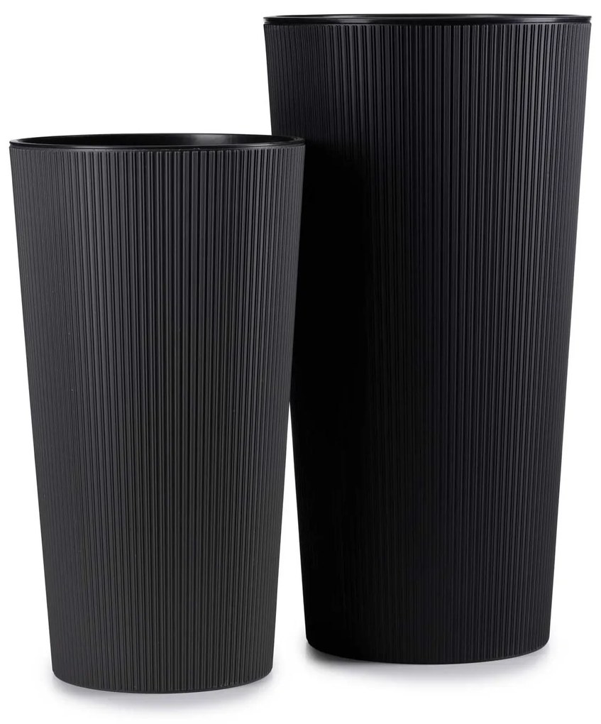 Súprava 2 kvetináčov URBANICA ECO čierna