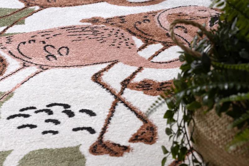 Dywany Łuszczów Detský kusový koberec Fun Flami Flamingos cream - 180x270 cm