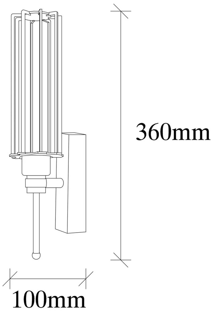 Nástenná lampa Fellini II čierna