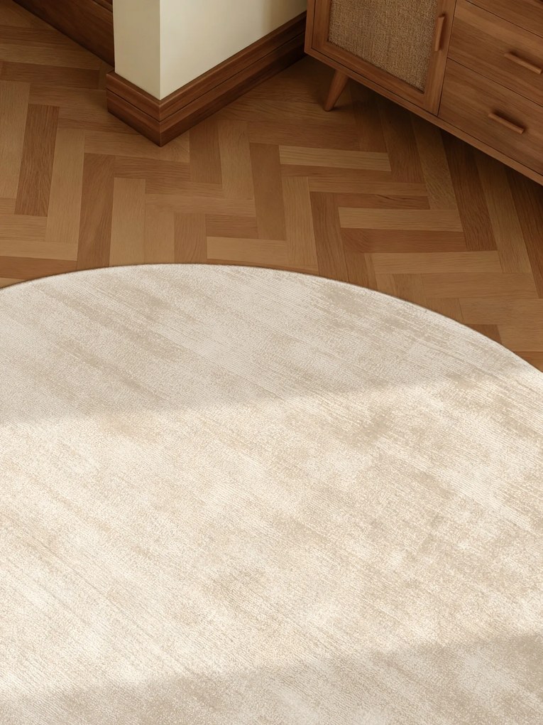 Vikosa, Kusový koberec Vikosa Jane 106293 Ivory kruh, 150x150 (priemer) kruh, biela, detská izba
