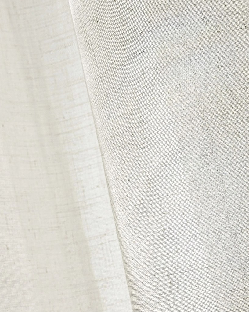 Záves so systémom FLEX (dvojité spony flex) farba produktu béžová látka polopriehľadný, zapletaná