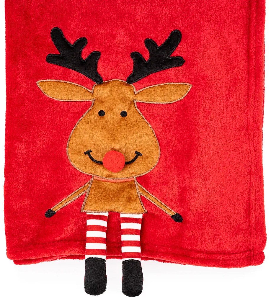 4Home Vianočná deka Happy Reindeer, 150 x 200 cm