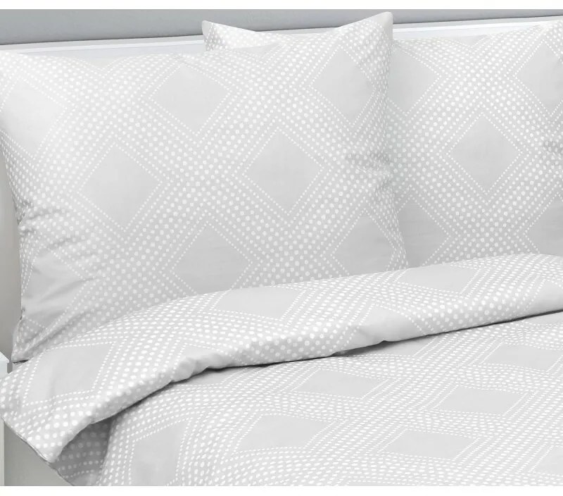 Bellatex Saténová posteľná bielizeň Linie biela ,140 x 220 cm, 70 x 90 cm, 140 x 220 cm, 70 x 90 cm
