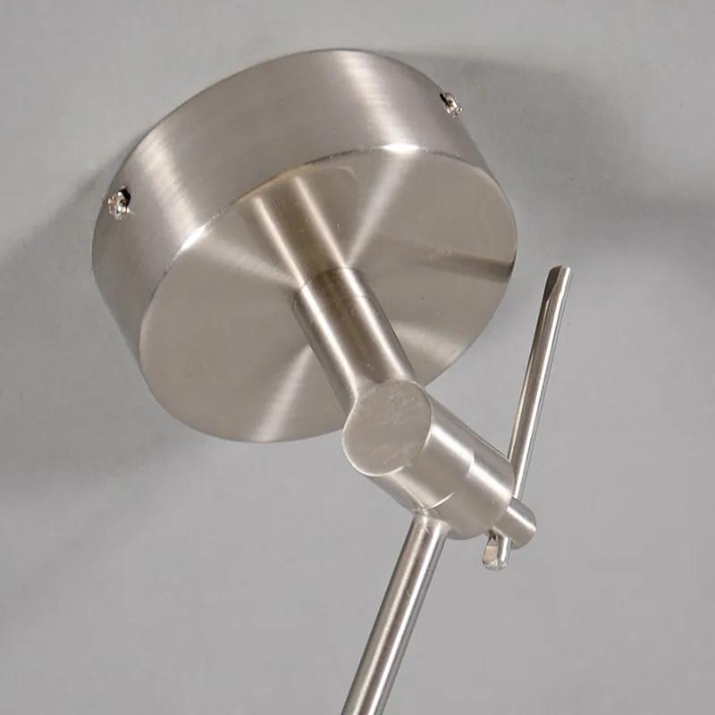 Závesná lampa oceľová s tienidlom nastaviteľná 35 cm stará šedá - Blitz I.