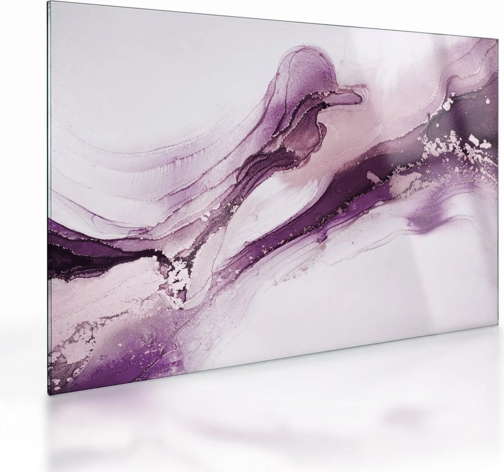 Sklenený obraz - Purple fluid art (70x50 cm)