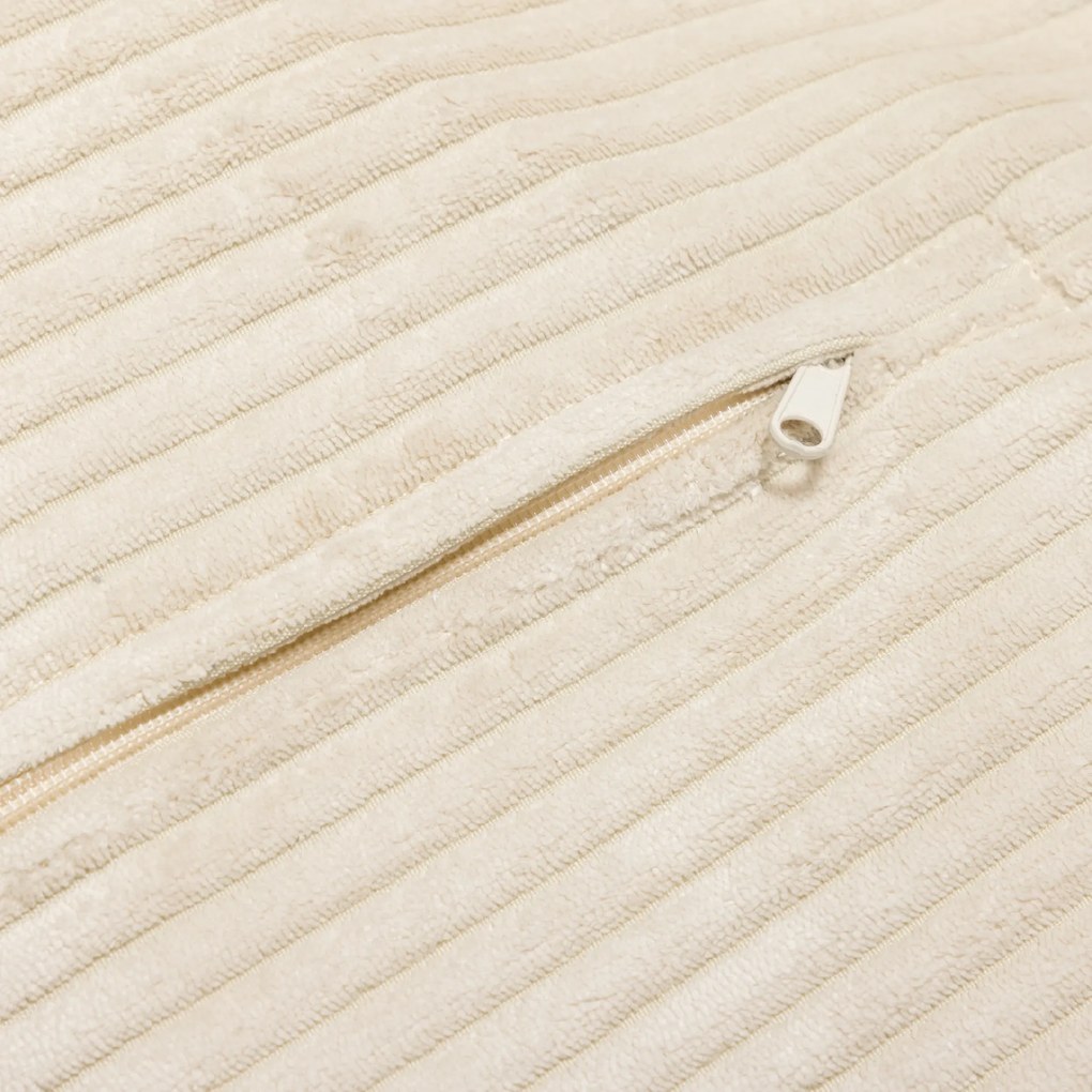 INTERMEDIC SK Kreslo Yoko Velvet – manšestrové kreslo s vankúšom, 75x70x30 cm Farba: SZ83 - krémová