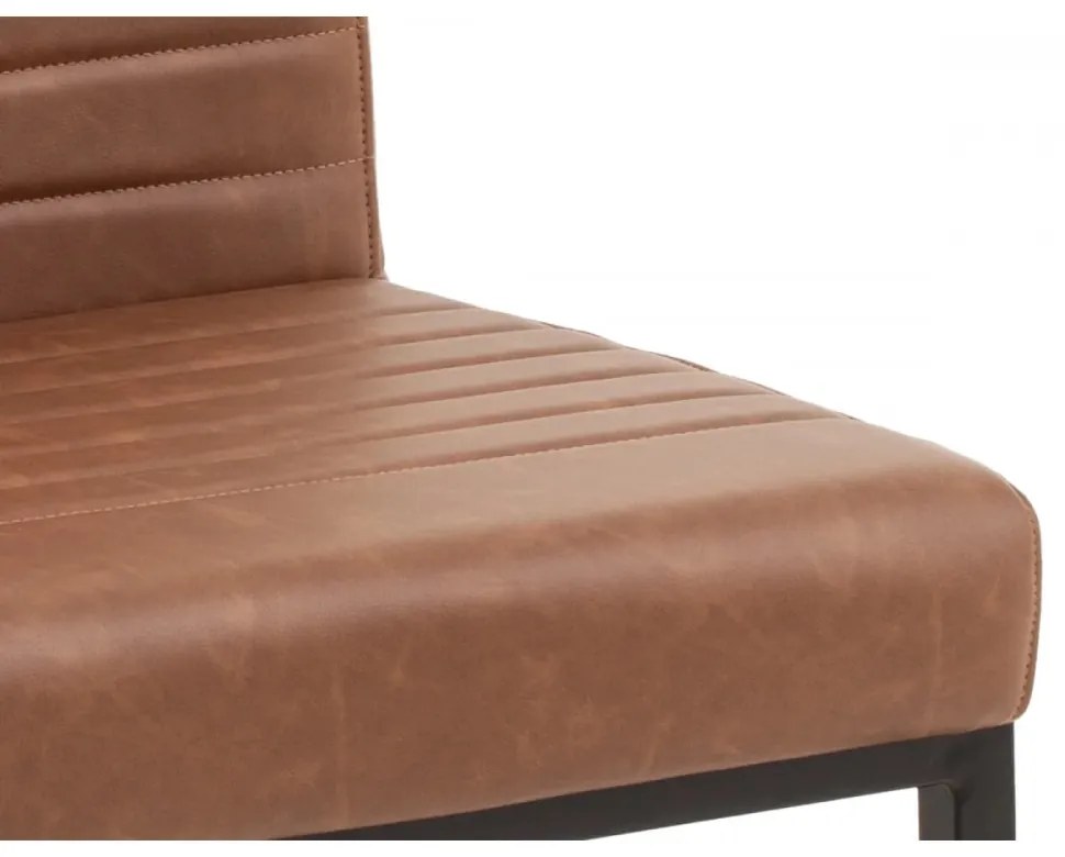 furniture-nabytek.cz - Čalúnená stolička Wingston XXL, nosnosť 250 kg, svetlohnedá, materiál umelá koža/kov