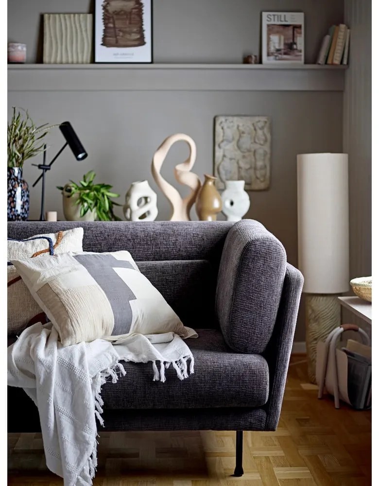 Stojacia lampa v prírodnej farbe s textilným tienidlom (výška 110 cm) Payah – Bloomingville