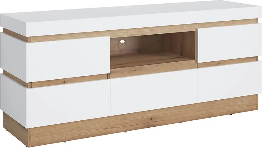 TV stolík 2d1s Calabria Corf106 Dub Coast Evoke /biela Alp