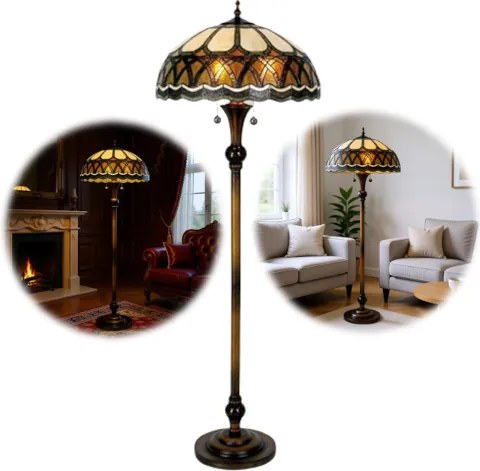 Stojaca lampa Tiffany Clayre & Eef COLOSSAL 56*164 13KG