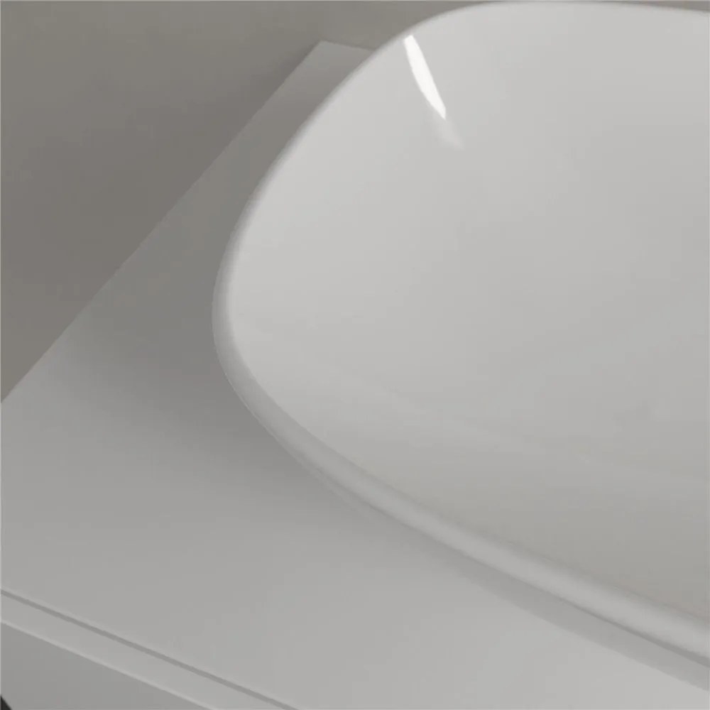 VILLEROY & BOCH Loop & Friends obdĺžnikové umývadlo na dosku bez otvoru, s prepadom, 560 x 380 mm, biela alpská, s povrchom CeramicPlus, 4A4900R1