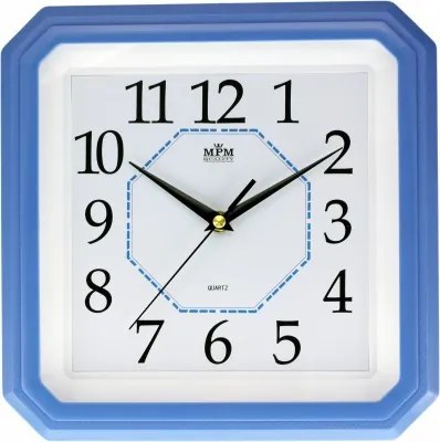 Nástenné hodiny MPM, 2418.31.SW - modrá svetlá, 28cm