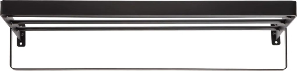 Nástenný vešiak na uteráky HANDY 60x22 cm, čierny