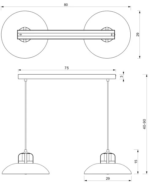 Brilagi - LED Luster na lanku FLAMENGO 2xE27/60W/230V zelená