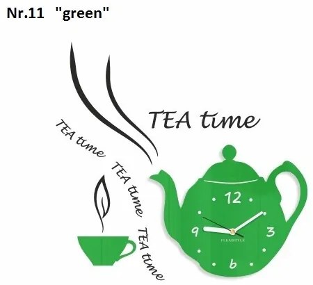 Dekoračné kuchynské hodiny Tea Time sivá