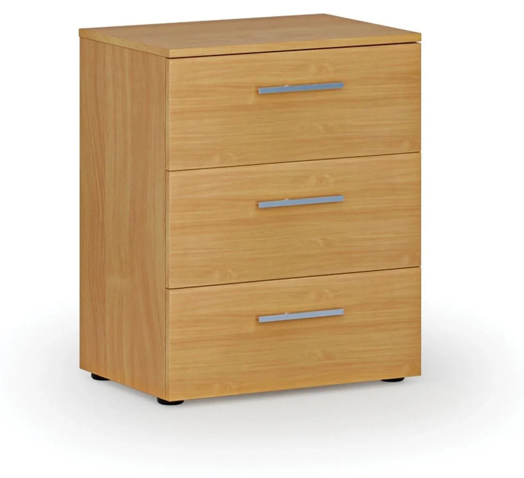 Kancelárska komoda k stolu PRIMO WOOD, 740 x 600 x 420 mm, buk