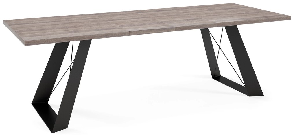 Dizajnový rozkladací jedálenský stôl TAIT antracitový hnedý dub 140 cm -  240 cm Rozmer stola: rozmer 140cm