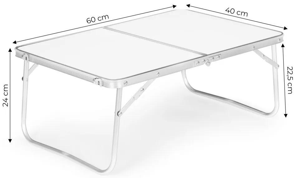 Skladací cateringový stôl 60x40 cm biely