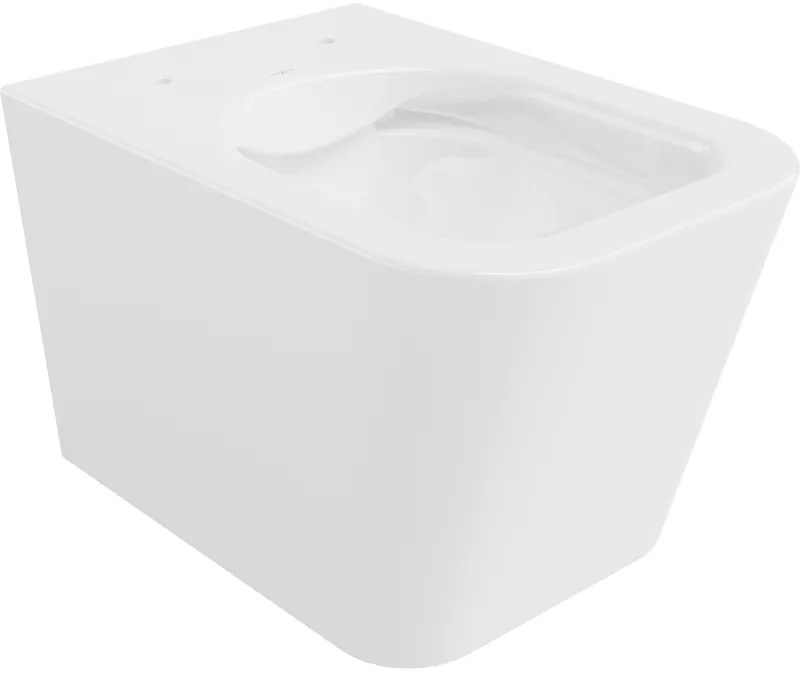 Mexen Teo závesná wc misa Rimless s tenkým toaletným sedátkom Slim z duroplastu, biela - 30850600