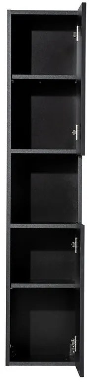 Vysoká kúpeľňová skrinka Nova Black D 80-03-2D čierna