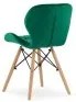 Set 4 zamatových kresiel LAGO - zelené