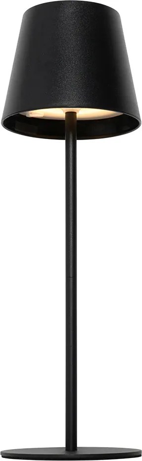 Stolná lampa čierna vrátane stmievateľnej a nabíjateľnej LED IP54 - Murdock