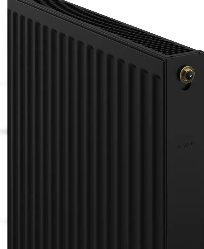 Mexen CV21, panelový radiátor 900 x 700 mm, spodné pripojenie, 1243 W, čierna, W621-090-070-70