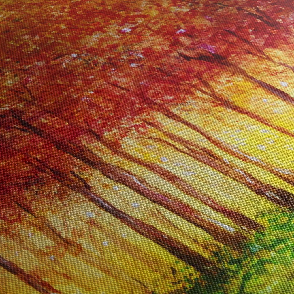 Obraz - Maľba listnatého lesa (70x50 cm)