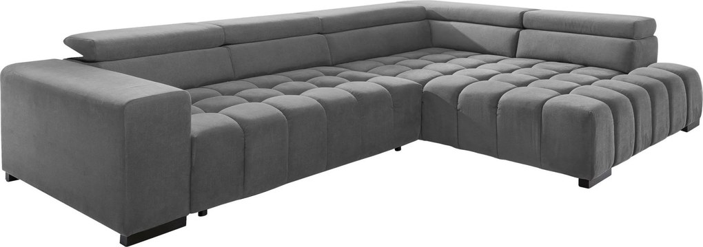XXXLutz ROHOVÁ SEDAČKA, textil, sivá MID.YOU - Sedačky - 000694006509