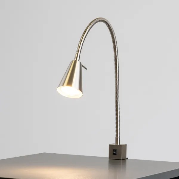 LED lampa s klipom 1xGU10/4,7W/230V matný chróm