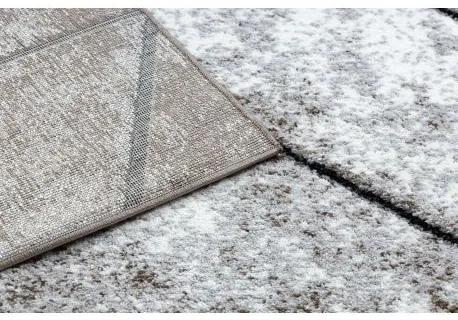 Moderný koberec COZY 8872 Wall, geometrický , trojuholníky - Štrukturálny, dve vrstvy rúna, hnedá Veľkosť: 120x170 cm