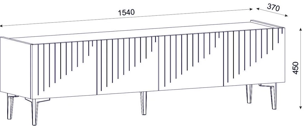 TV stolík Draw Sapphire Oak