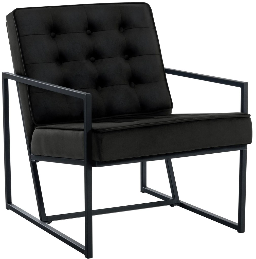 Design-Shop Kreslo Avon lounger - zamat - Čierna