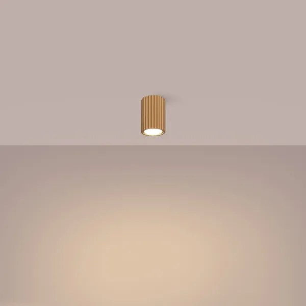 Sollux SL.1549 - Bodové svietidlo KARBON 1xGU10/10W/230V 10 cm zlatá