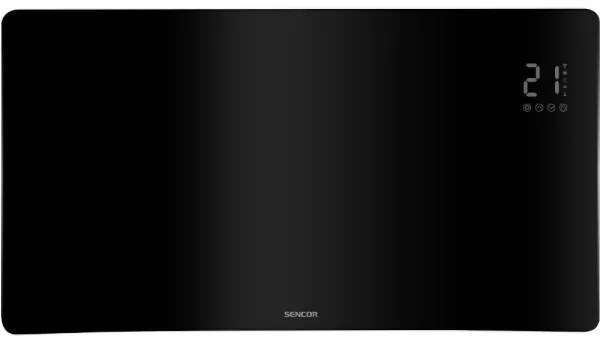 Sencor - Inteligentný elektrický priamotop/konvektor 1200/2400W/230V IP24 Wi-Fi čierny